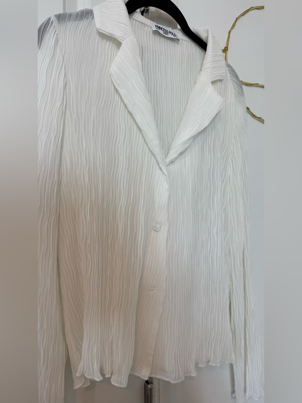 NWT princess Polly sheer button down top